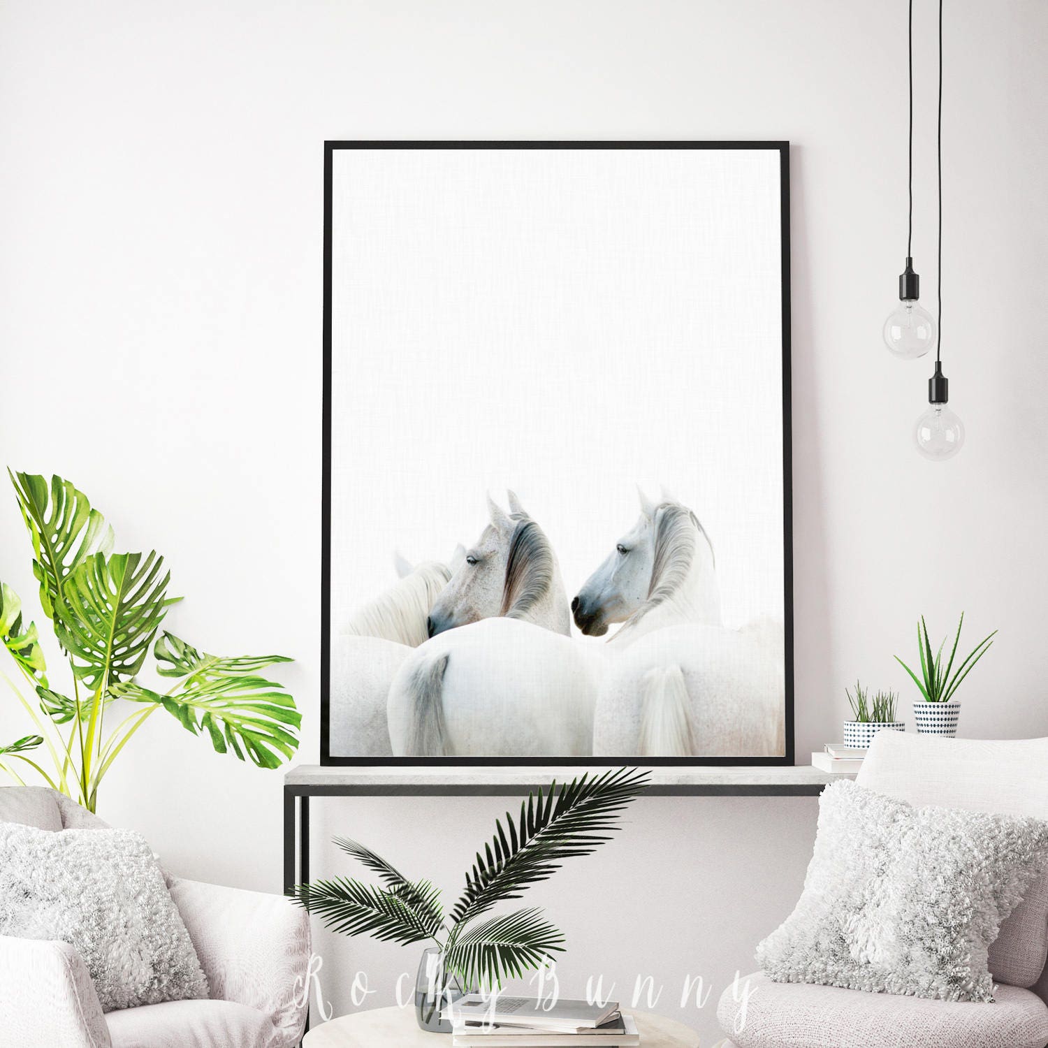Horse Wall Art Print, Instant Download Printable Art, Modern Wall Decor ...