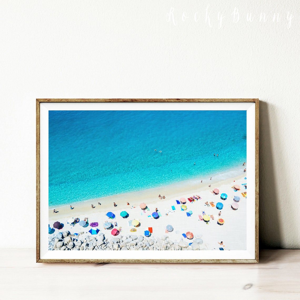 Beach Wall Art Print Printable Beach Poster Ocean Digital - Etsy