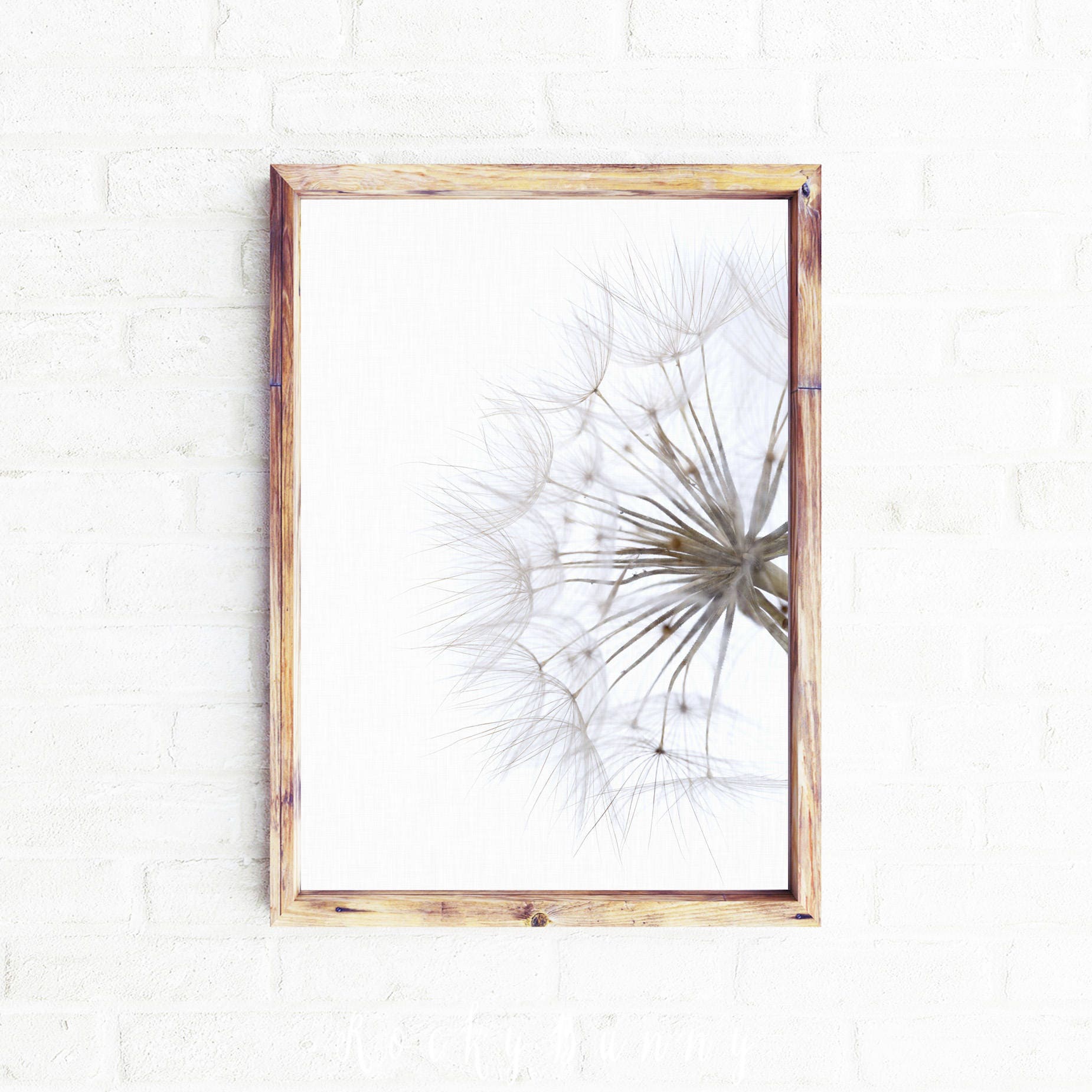 Dandelion Print Printable Art Modern Wall Art Print Digital - Etsy