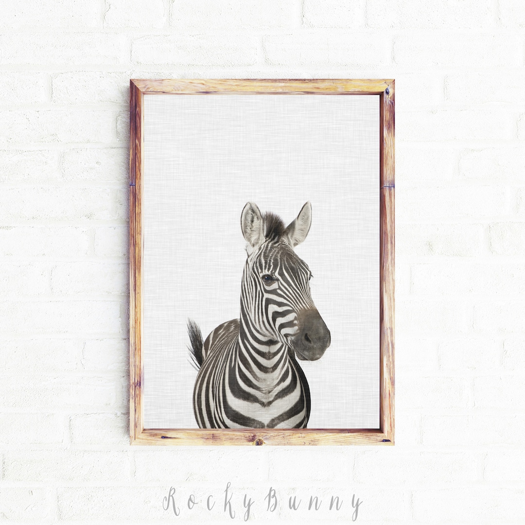 Zebra Print Nursery Art Printable Room Decor Digital Etsy