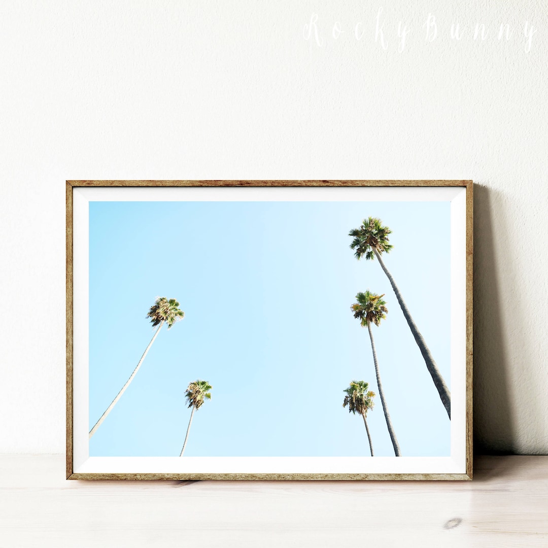 Large Tropical Wall Art Print Minimalist Printable Art Palm Etsy