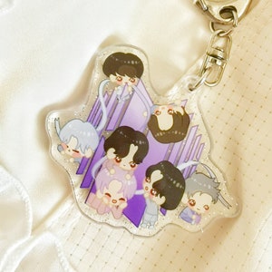 BTS Proof Acrylic Keychain Two Sided Glitter BTS Chibi