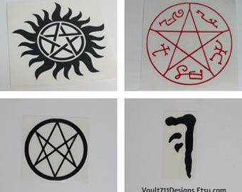 Supernatural Angel Banishing Sigil Symbol Precision Cut Vinyl Choose Your Color Supernatural Angel Banishing Sigil Symbol Precision Cut Vinyl Choose Your Color