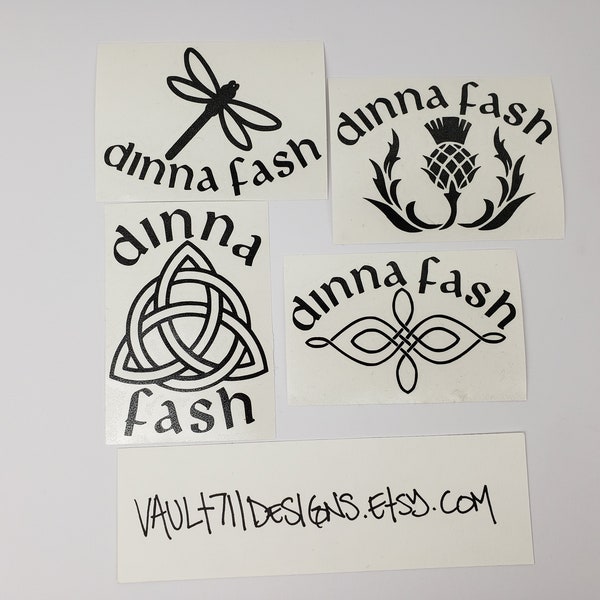 Outlander Inspired Dinna Fash Vinyl Decals - Your Choice of 4 Designs