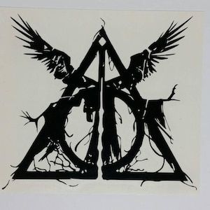 Deathly Hallows with Death Vinyl Decal