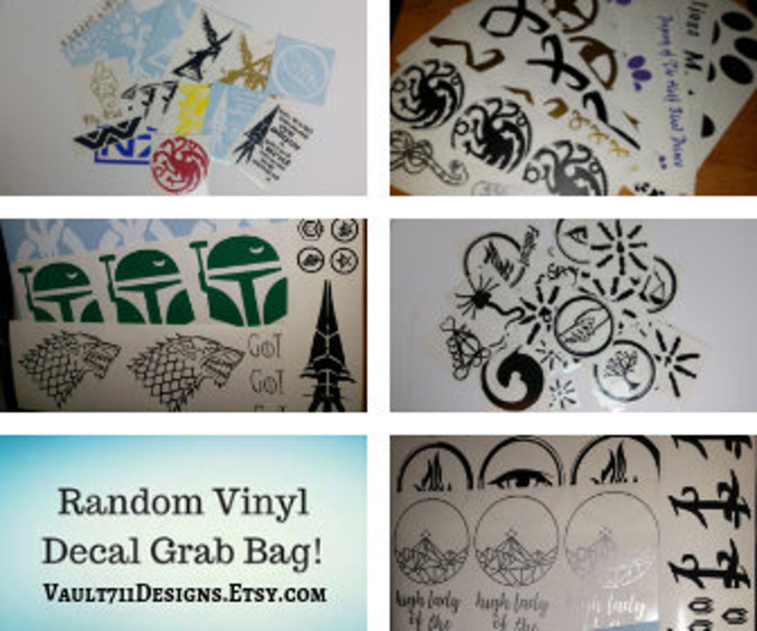 Random Vinyl Decal Grab Bag - Etsy