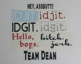 Supernatural Quote Vinyl Decals