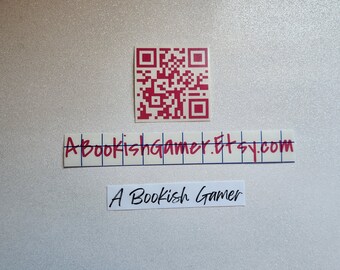 Custom QR Code and Web Address Vinyl Decals