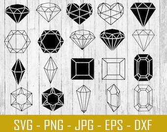 Diamond SVG Bundle,Diamond cricut , Ring SVG , Diamond Silhouette, Diamond Png Dxf Eps Jpg