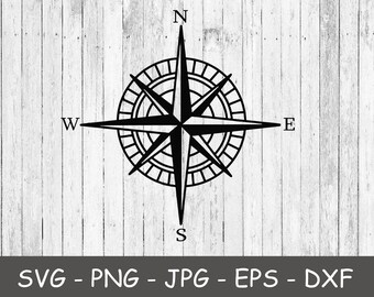 Brújula SVG, Brújula náutica SVG, Brújula estrella SVG, Brújula clipart, Brújula PNG