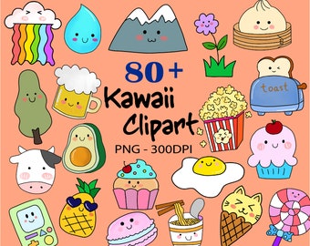 80+ Clipart Kawaii carini - Clipart scarabocchio - Clipart carini - PNG kawaii