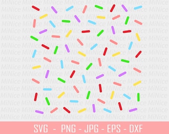 Streusel SVG, Donut svg, Streusel Cricut, Bunte Streusel, Streusel Png Dxf Eps Jpg