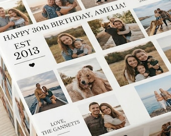 Personalised Photo Collage Wrapping Paper,Custom Multi-Photo Gift Wrap for Anniversaries Milestone Birthdays,Bespoke Memory Gift Wrap Sheet