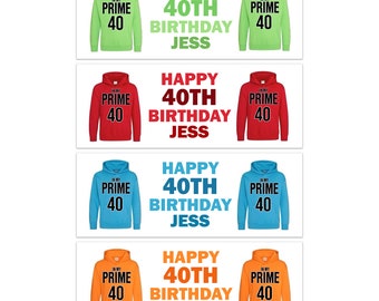 Personalised Prime Drink Name Happy Birthday Banner