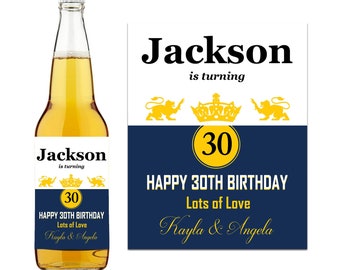 Personalised Corona Beer Bottle Alcohol Label Sticker Novelty Men Womens Gift Any Name Age Birthday