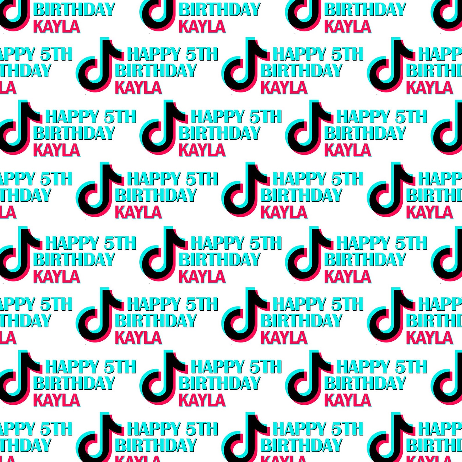Personalised Tik Tok Name Wrapping Gift Wrap Paper Small Etsy