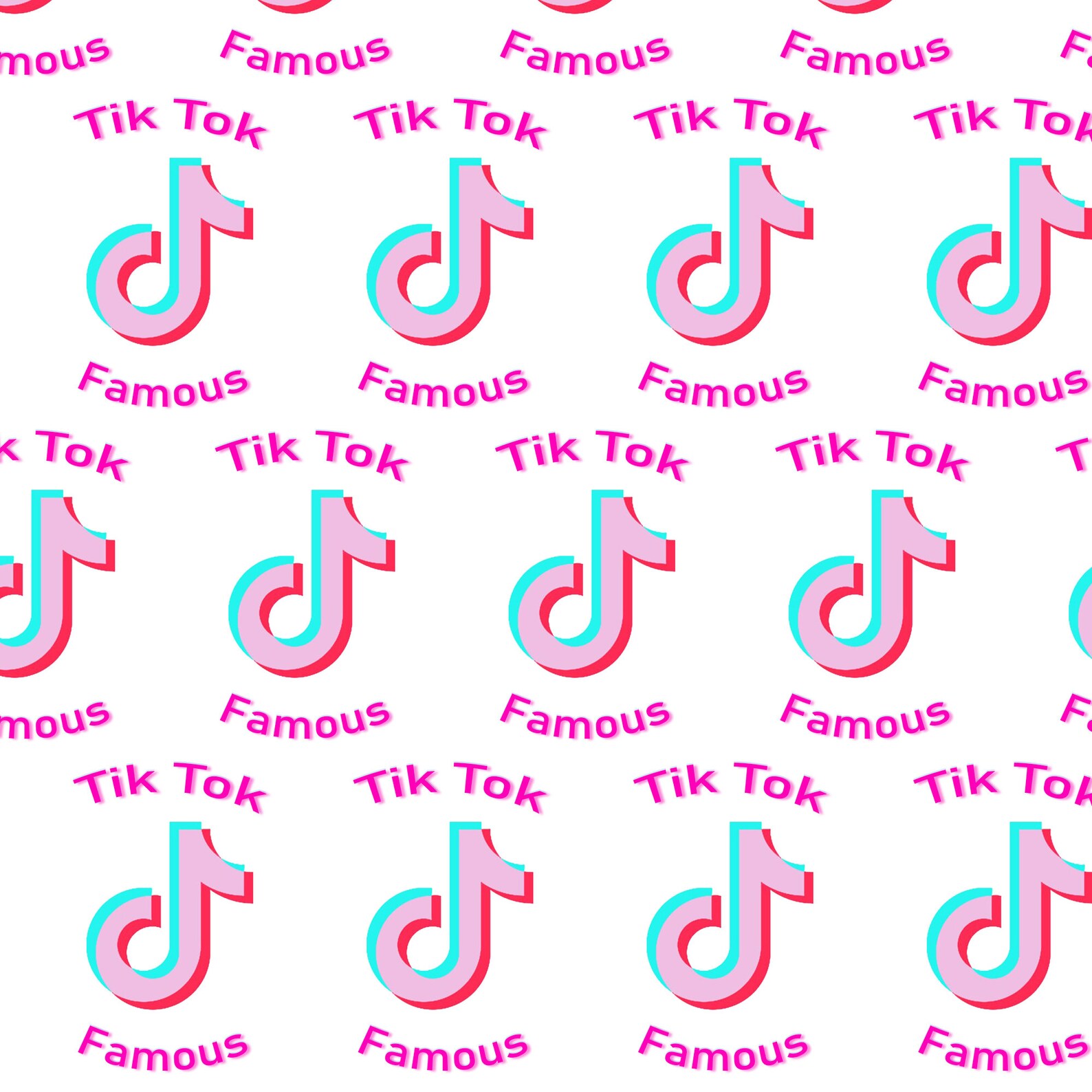 Pink Tik Tok Famous Wrapping Gift Wrap Paper App Viral Music Etsy