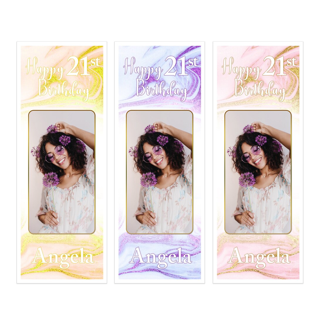 Personalised Photo Happy Birthday Party Banner - Etsy