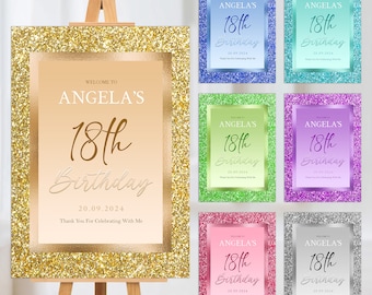 Personalised Birthday Party Welcome Sign - A0 ,A1, A2, A3 Foam Board