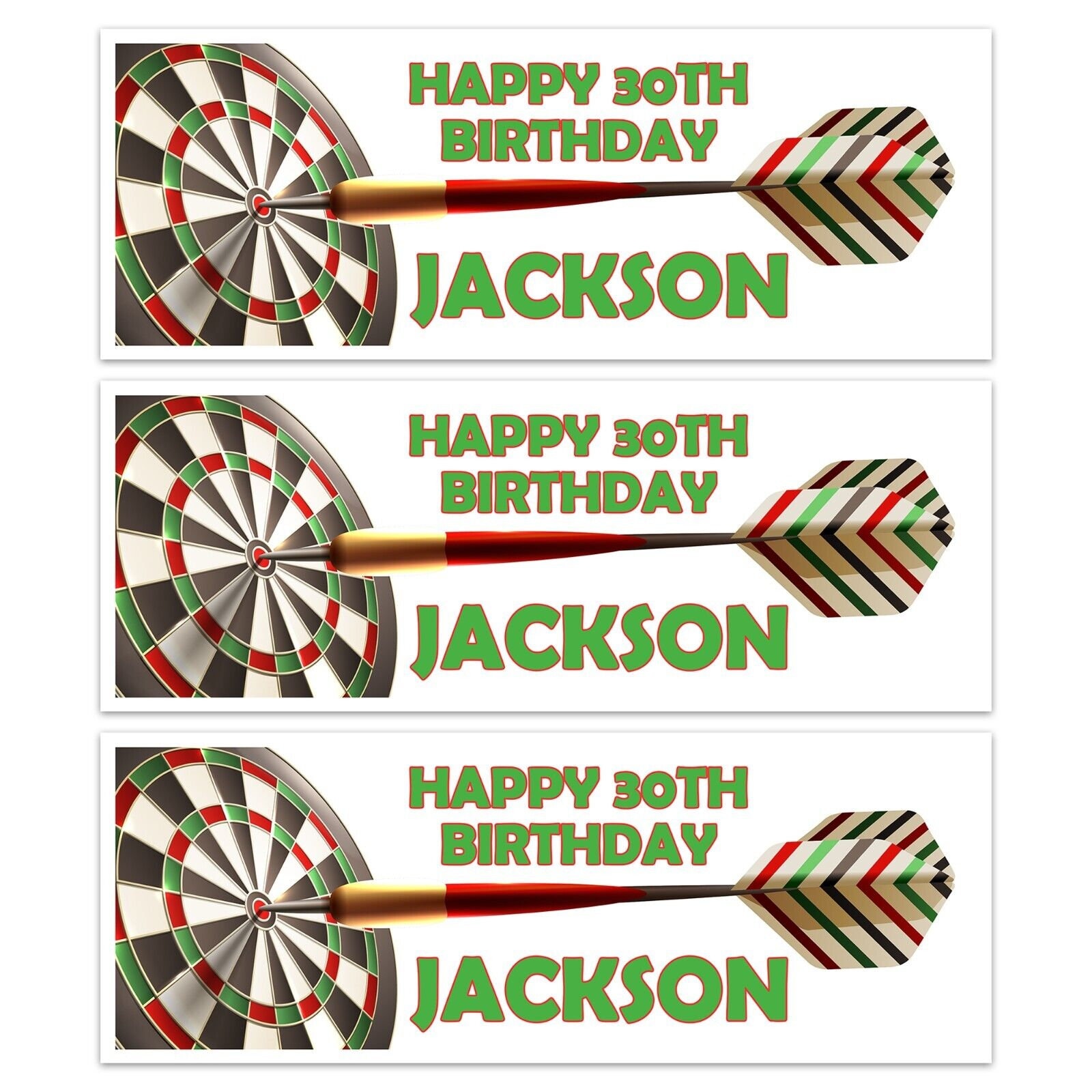 POP Parties Dart War Happy Birthday Banner - Foldable Pennant For Parties & Decor