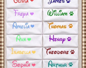 Personalised Name Iron-On Transfer, Magical Font Custom Decal, DIY Clothing Applique
