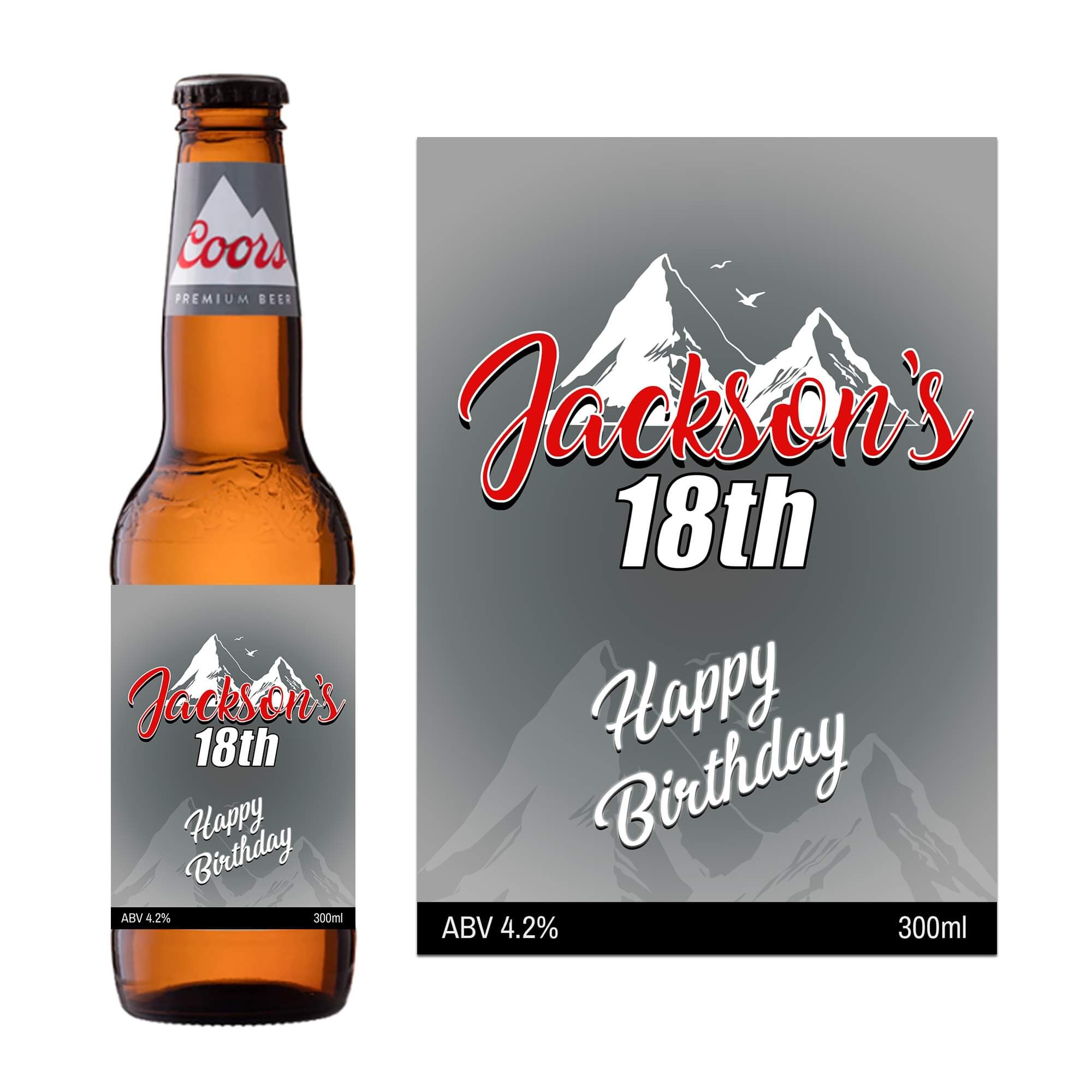 Personalised Coors Beer Bottle Label Sticker Gift Any Name Etsy UK