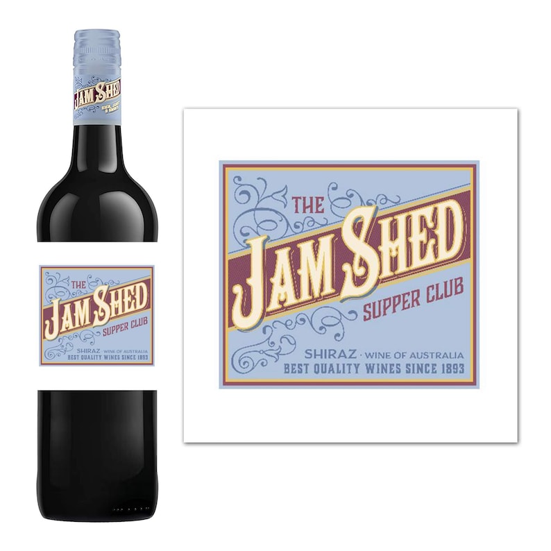 Personalised Jam Shed Fruit Wine Bottle Label Sticker Gift Birthday ...