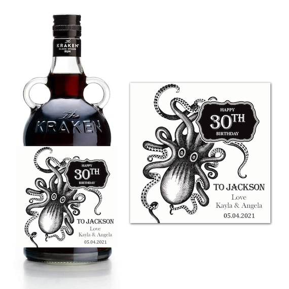 Personalised Rum Bottle Label Sticker Gift Birthday Novelty Etsy UK