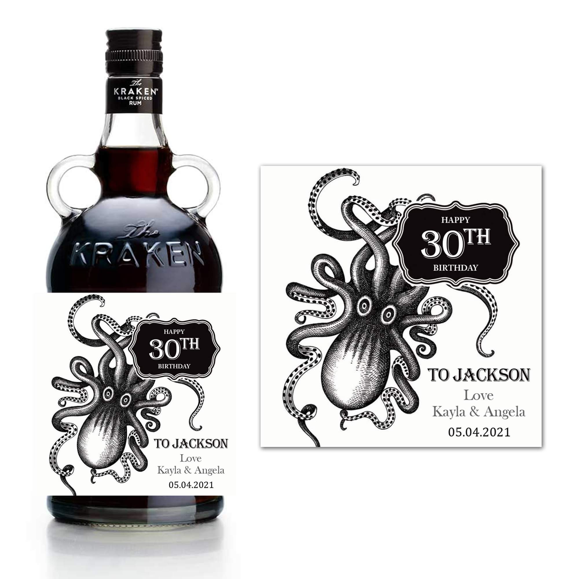 Personalised Rum Bottle Label Sticker Gift Birthday Any Name Etsy UK