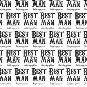 Best Man Wrapping Paper | Thanks For Being My Best Man Gift Wrap | Groomsmen Thank You Gift | Wedding Party Wrap | Monochrome Vintage Paper image 3