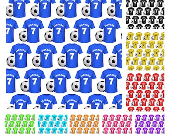 Personalised Football  Shirt Name Age Boys Wrapping Gift Wrap Paper