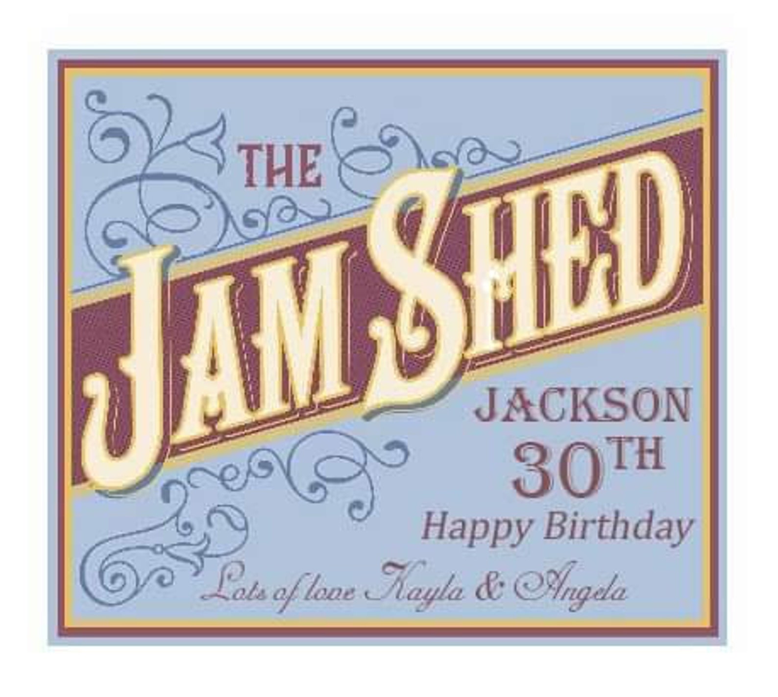 Personalised Jam Shed Fruit Wine Bottle Label Sticker Gift Etsy UK
