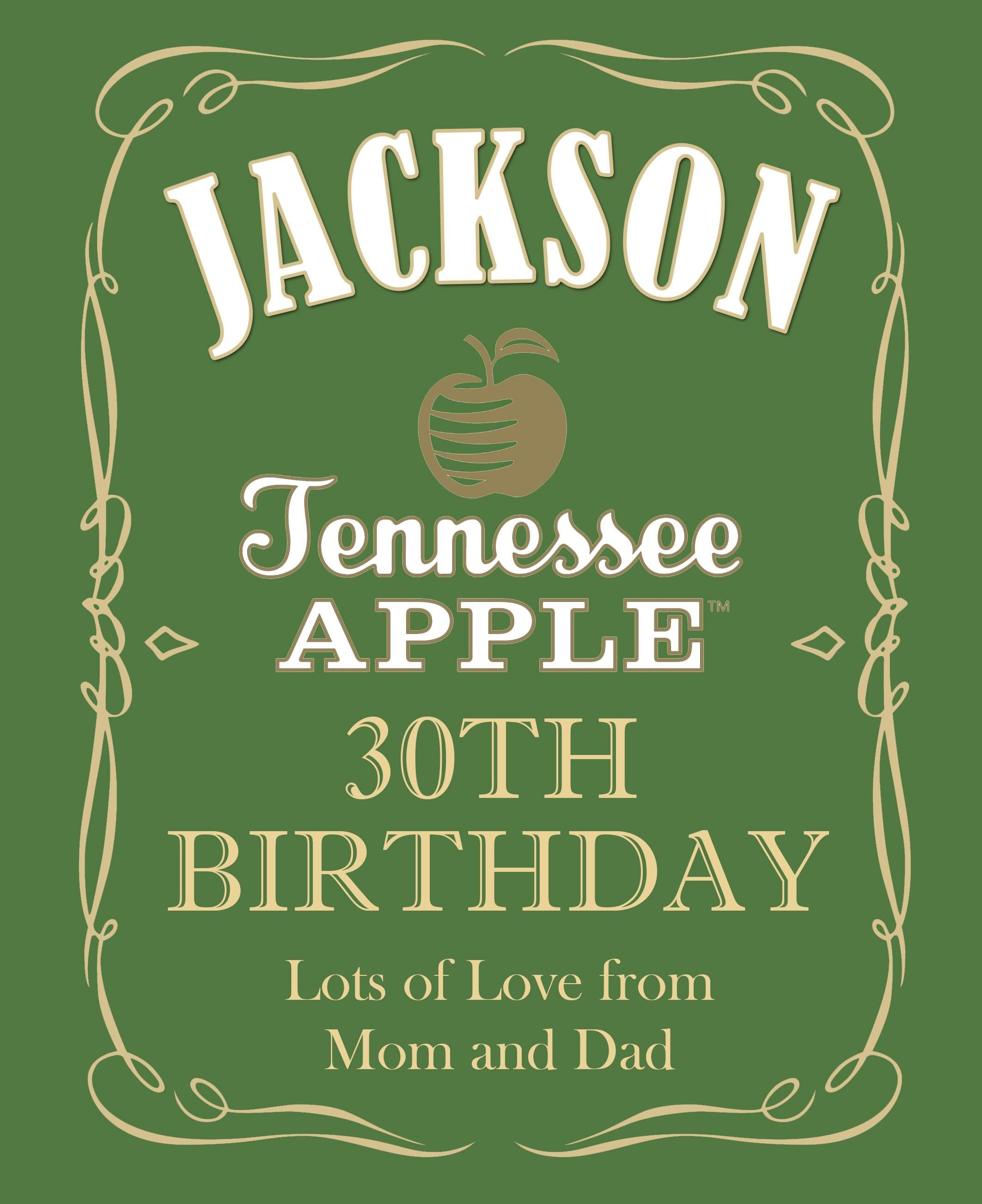 Personalised Jack Daniels Apple Bottle Alcohol Green Label Etsy UK