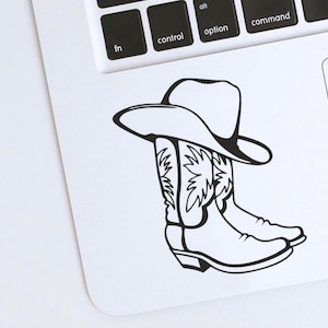 Cowboy Boots Decal, Vinyl Decal, Car Decal, Western Decal, Gift, Laptop Decal, Window Sticker, Water Bottle Decal, Cowboy Hat Decal, Cowboy