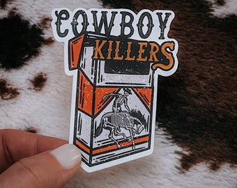 Cowboy Killers Sticker, Waterproof, Weather Proof, Western Sticker, Cowboy Sticker, Laptop Sticker, Western Decor, Water bottle Sticker,