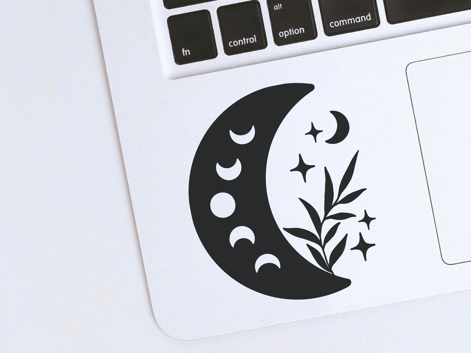 Crescent Moon Decal Botanical Decal Magic Decal Car Decal Etsy