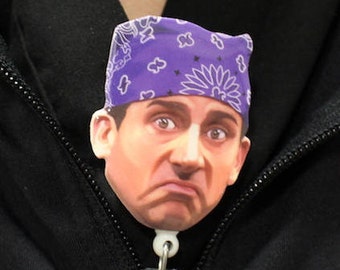 Prison Mike Retractable ID Badge Reel - Michael Scott Swivel Alligator or belt clip - the Office - Nurse CNA lab tech phlebotomist vet gift