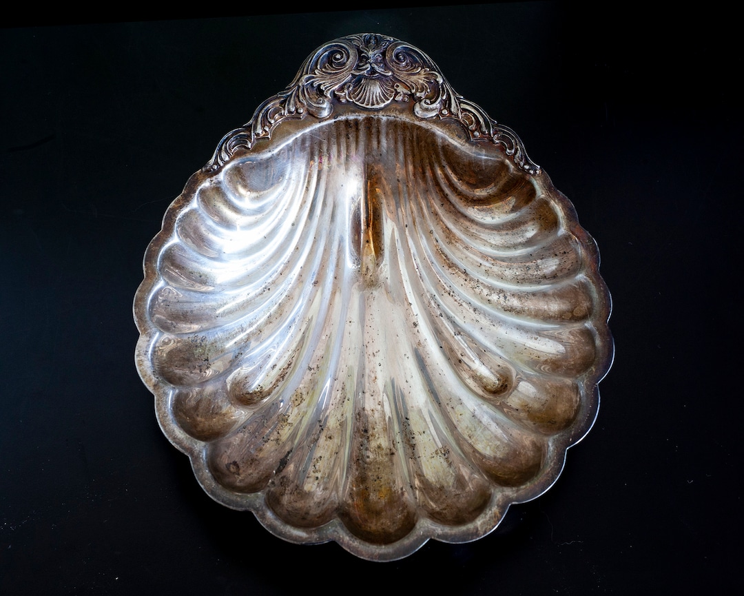 FB Rogers Silver Company, Vintage Silver Dish, Shell Pattern, Candy or