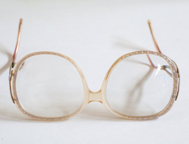 Real Vintage Pink Eyeglass Frames, Iridescent Dots Etsy