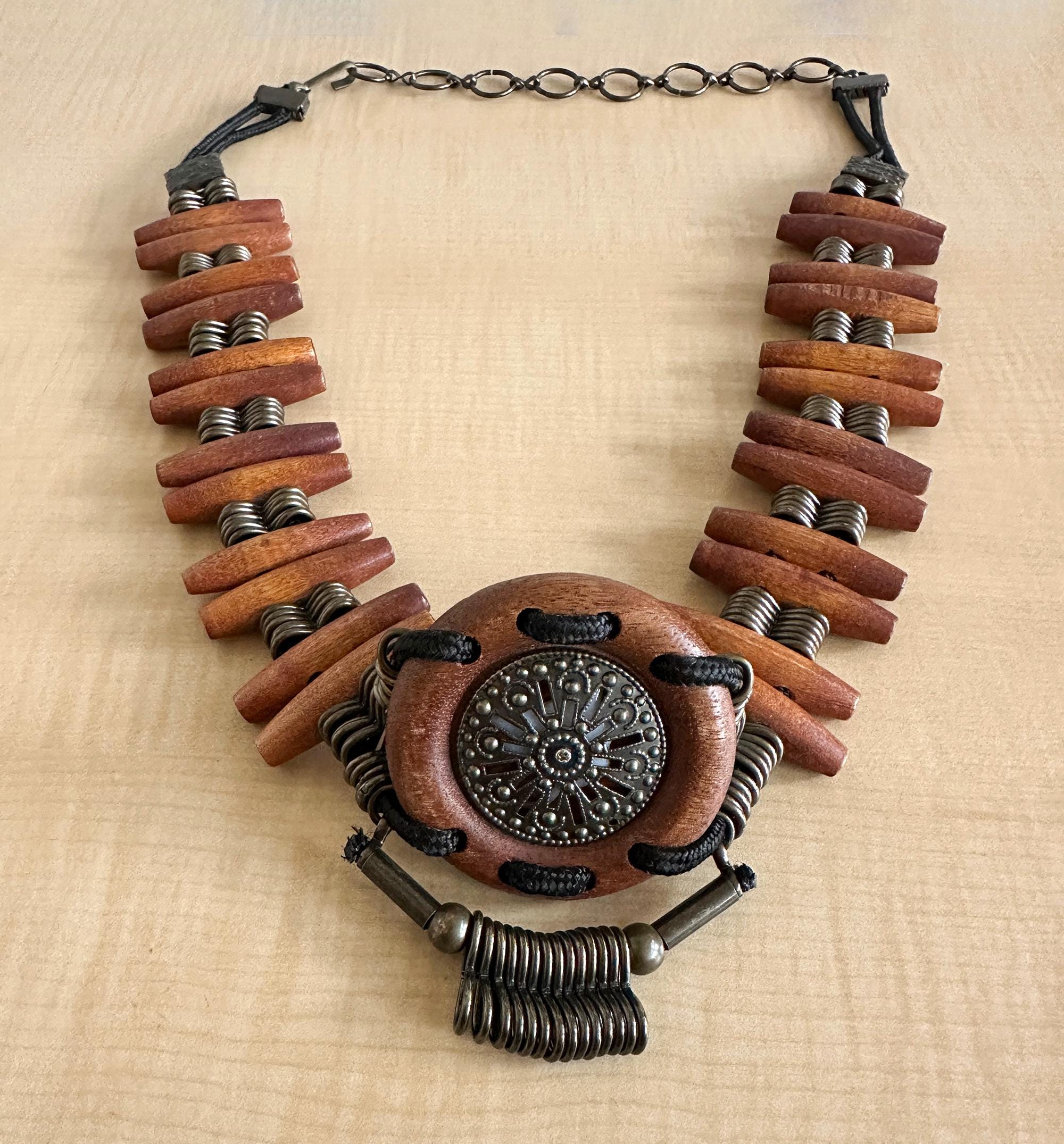 Unique Bohemian Metal & Wooden Beads Adjustable Black/Brown Women\'s Belt Nocona Women main image 3