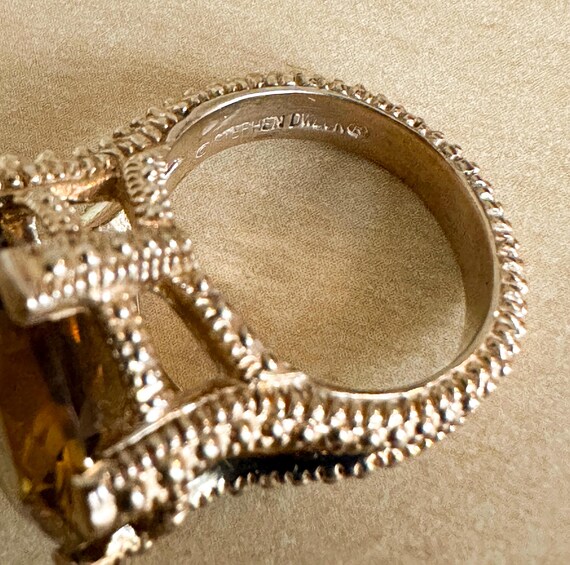 Vintage Stephen Dweck Statement Ring, Round Facet… - image 7
