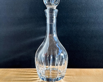 Vintage Marquis Waterford Crystal Decanter in the Omega Pattern, Blown Glass