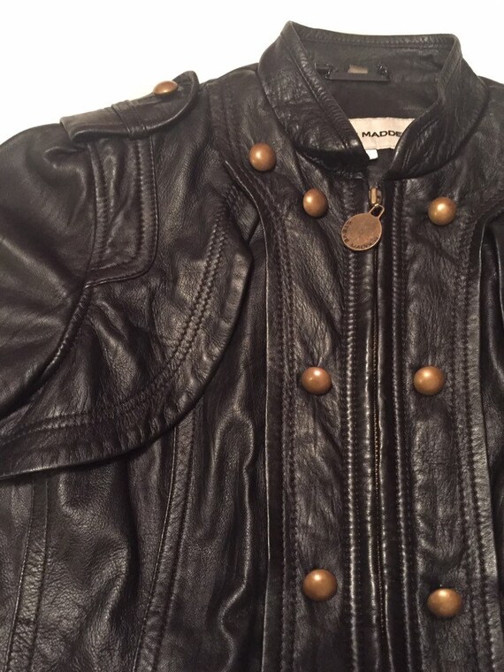 steve madden black leather jacket