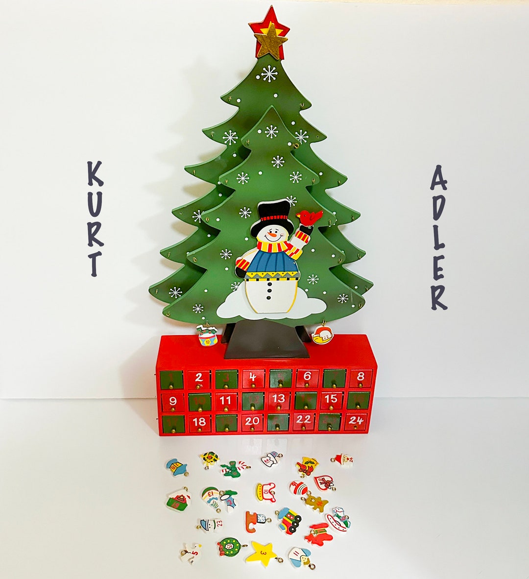 Vintage Kurt Adler Wooden Christmas Advent Calendar 20 Etsy