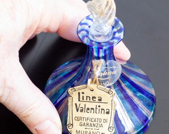 Perfume Bottle Murano, Linea Valentina, Italian Art Glass