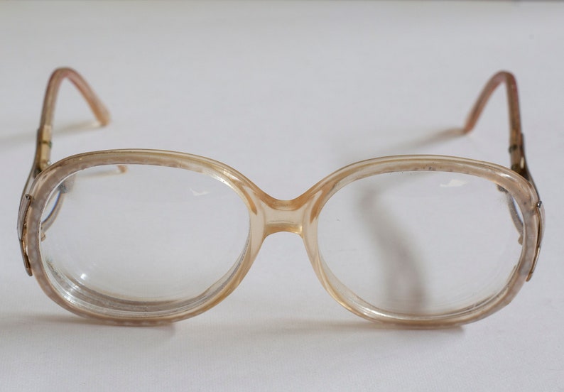 Real Vintage Pink Eyeglass Frames, Iridescent Dots Etsy