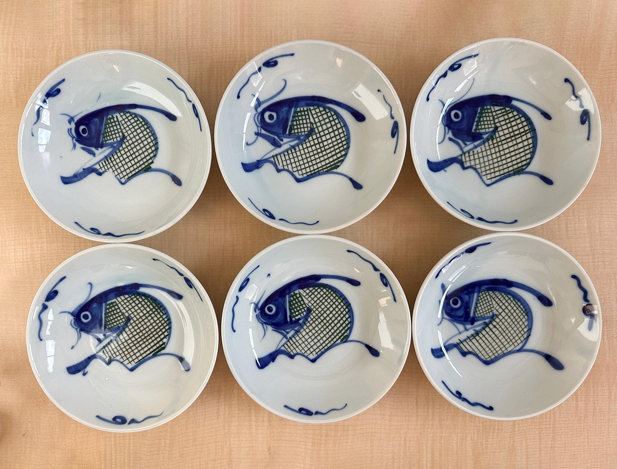 Blue and White Chinese Fish Bowls - Etsy