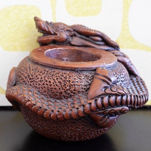 Dragon Candleholder, Pottery Incense Burner, Crystal Ball Stand