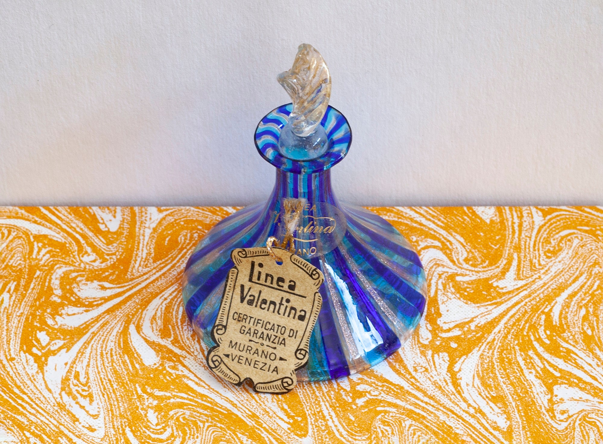 Perfume Bottle Murano, Linea Valentina, Italian Art Glass