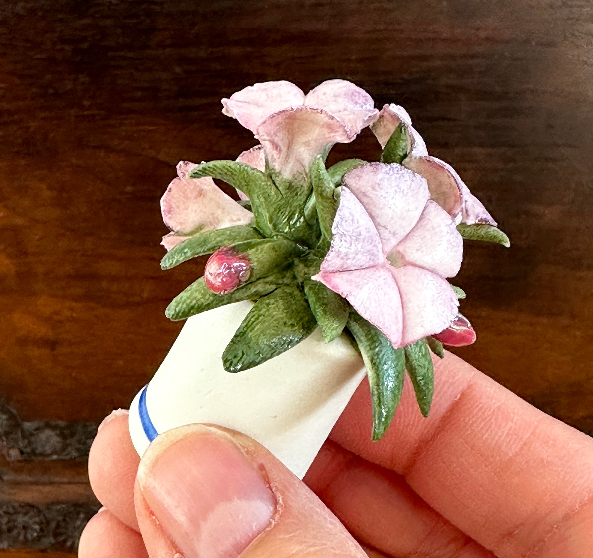 Franklin Mint Flower of the Year Miniature Porcelain Flowers